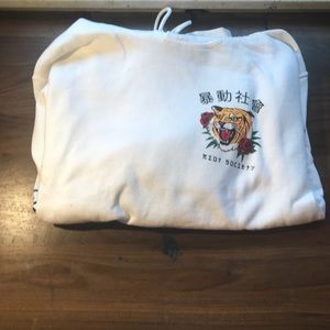 riot society tiger rose hoodie